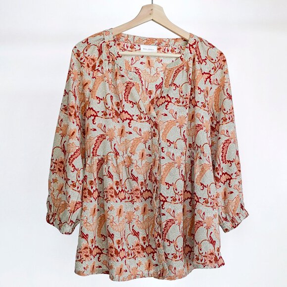 Melloday Floral Tunic Shirt-Size M - Picture 1 of 6